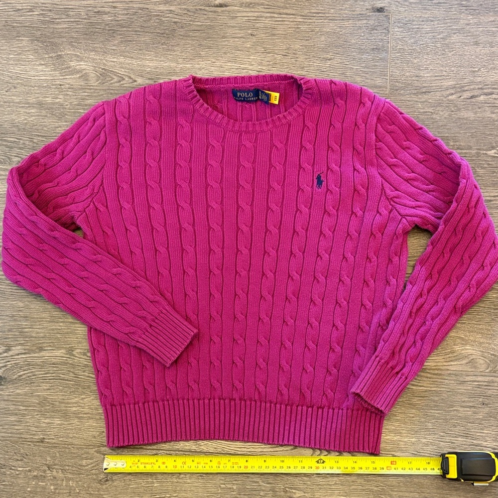 Ralph Lauren Cable-Knit Cotton Crewneck Sweater